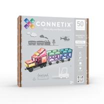 Magnētiskais konstruktors Connetix Pastel Transport CT-P2-00050-TR, 50 gab., daudzkrāsaina