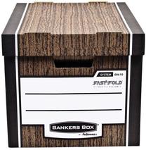 Daiktadėžė su dangčiu Fellowes, ruda sp./balta sp./juoda sp., 40.5 x 29.5 x 34 cm