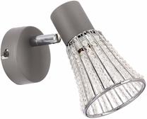 Lampa sienas Candellux Lighting Curtis 91-48257, E14, 1 x 40 W, caurspīdīga krās. / pelēka krās.