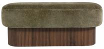 Prieškambario suoliukas Homla Mavero, alyvuogių žalia sp./ruda sp., 45 cm x 110 cm x 46 cm
