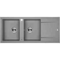 Virtuves izlietne Laveo Megalo SBE_521T, Grey, granīts, 116 cm x 50 cm x 17 cm, pelēka krās.