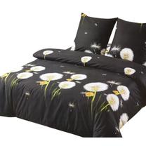 Patalynės užvalkalų komplektas SBA-129, balta sp./juoda sp./žalia sp., 70 x 80 cm, 160 x 200 cm