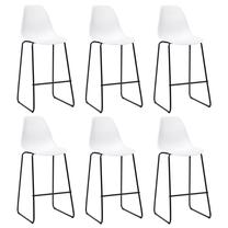 Kėdžių rinkinys VLX 279653 279653, balta, 57 cm x 48 cm x 112.5 cm, 6 vnt.