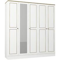 Spinta Kalune Design Ravenna 5 Kapili, balta sp., 175 cm x 47.2 cm x 194 cm, su veidrodžiu
