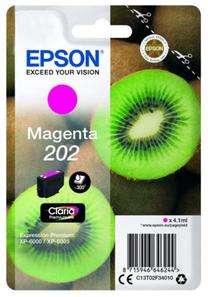 Rašalinio spausdintuvo kasetė Epson 202 C13T02F34010, purpurinė (magenta) sp./raudona sp., 4.1 ml