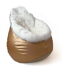 Sėdmaišis Go Gift Glamour XL PUFGGFSAK0207, aukso sp./balta sp.
