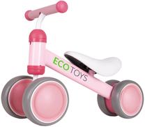 Balansinis dviratis EcoToys Practice JM-118 PINK, rožinė sp./pilka sp.