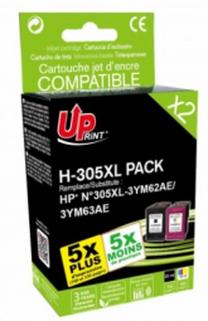 Tintes printera kasetne Uprint H-305XL, melns krās./fuksīna (magenta) krās., 18 ml