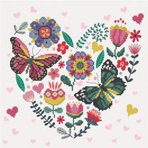 Набор для вышивки крестом Diamond Dotz Love Garden, красный цв./зеленый цв.