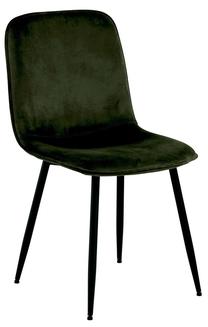 Valgomojo kėdė Delmy, alyvuogių žalia sp./juoda sp., 56 cm x 46 cm x 86.5 cm