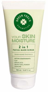 Veido kaukė, šveitiklis Green Feel's Your Skin 2 in 1, 150 ml