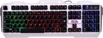 Vadu spēļu tastatūra Defender Metal Hunter Metal Hunter GK-140L, EN/RU, balta krās.