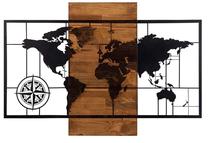 Sienos dekoracija Wallity World Map Wıth Compass, 85 cm x 58 cm