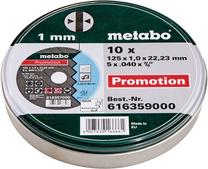 Pjovimo diskas kampiniam šlifuokliui Metabo, 125 mm x 1 mm x 22.23 mm