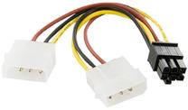 Laidas 4World 4 pin Molex male, PCI Express 6-pin, 0.12 m