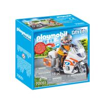 Konstruktorius Playmobil City Life Emergency Motorbike 70051 70051, 18 vnt.