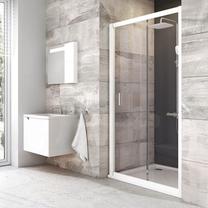 Dušo durys Ravak Blix BLDP2-120, 120 cm x 190 cm, balta sp./grūdintas