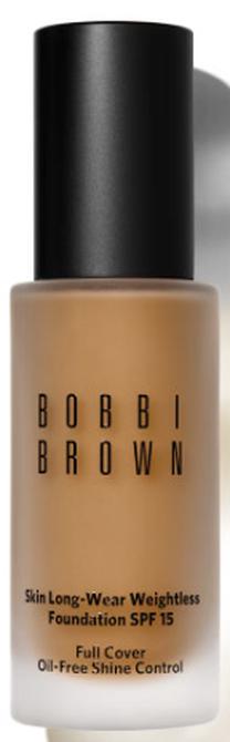 Skystas makiažo pagrindas Bobbi Brown Skin Long-Wear Weightless, SPF 15, honey, 30 ml