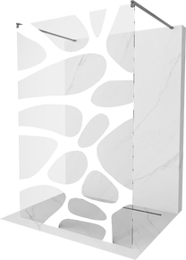 Dušo sienelė Mexen Kioto Walk-in, 120 cm x 200 cm, brushed gun gray sp./grūdintas