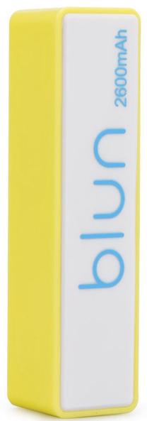 Lādētājs-akumulators (Power bank) Blun Perfume, 2600 mAh, dzeltena krās.