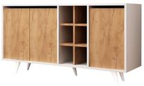 Komoda Kalune Design Prava 811MDD3404, ąžuolo sp./balta sp., 86 cm x 140 cm x 40 cm