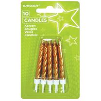 Dzimšanas dienas svece Amscan Candles With Holders, zila krās./balta krās./sarkana krās., 20 gab.