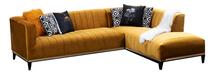 Kampinė sofa Hanah Home Bellino 560ARE1194, geltona sp., dešininė, 184 x 262 cm x 85 cm