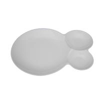 Serviravimo lėkštė Masterjero JXA743-01, 23 cm x 16 cm x 2.5 cm, balta sp., porcelianas