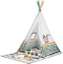 TIPI palapinė vaikams KinderKraft Little Gardener, 92.5 cm x 92.5 cm