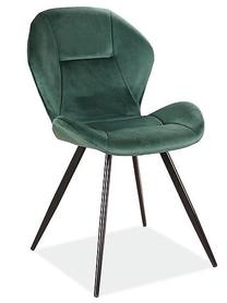 Valgomojo kėdė Ginger Velvet GINGERVCSZ, matinė, juoda sp./žalia sp./pilka sp., 41 cm x 51 cm x 85 cm