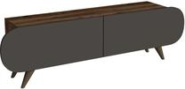 ТВ стол Kalune Design Nota, антрацитовый цв./ореховый цв., 31.4 см x 119 см x 43.6 см