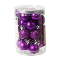 Eglutės žaisliukų rinkinys Christmas Touch, violetinė sp., 2.5 cm, plastikas, 24 vnt.