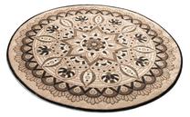 Vonios grindų kilimėlis Foutastic Mandal DJT 359CHL1650, smėlio sp., 100 cm x 100 cm, Ø 100 cm