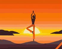 Tapymas pagal skaičius Brushme Asana Yoga, įvairių spalvų