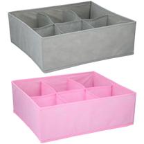 Organizators, rozā krās./pelēka krās./(krāsa/dizains tiek izvēlēts nejauši), 40 x 37 x 14 cm