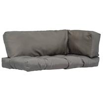 Kėdžių pagalvėlė VLX Polyester, pilka sp., 103 cm x 58 cm, 3 vnt.