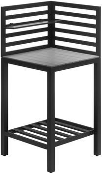 Lauko stalas 4Living, juoda sp., 60 cm x 60 cm x 127 cm