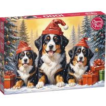 Dėlionė CherryPazzi Holiday Puppies, 50 cm x 70 cm, 1000 vnt., įvairių spalvų