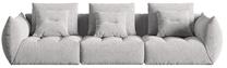 Modulinė sofa Micadoni Bloom, sidabro sp., 332 x 106 cm x 95 cm