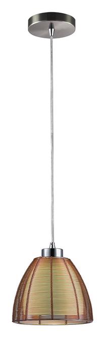 Valgusti rippuv MD9023-1S, E27, 1 x 60 W, pruun v. / kroom v.