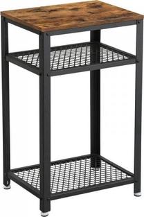 Kavos staliukas Loft, ruda sp./juoda sp., 40 cm x 30 cm x 75 cm