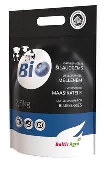 Galvijų mėšlas šilauogėms Baltic Agro, granuliuotos, 2.5 kg