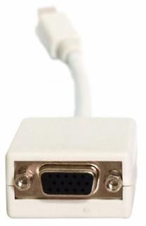 Adapteris ART Displayport-mini to VGA Mini Display port male, VGA 15 pin female, 0.15 m, balta krās.