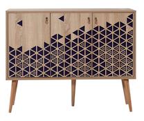 Spintelė Kalune Design Mega 123, sonoma ąžuolo sp./violetinė sp., 36 cm x 120 cm x 90 cm