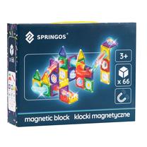 Magnetinis konstruktorius Springos KG0063, 66 vnt., įvairių spalvų