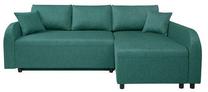 Kampinė sofa Bonao, žalia sp., 233 x 202 cm x 85 cm
