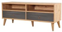 ТВ стол Kalune Design Ruber 752, серый цв./сосновый цв., 138 см x 45 см x 57 см