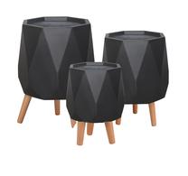 Gėlių vazonas Domoletti LT14522T-1S, keramika/molis, Ø 23 cm, antracito sp.