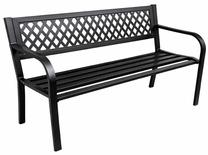 Lauko suoliukas Lean, juoda sp., 120 cm x 49 cm x 76 cm