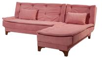 Kampinė sofa Hanah Home Kelebek Köþe 867UNQ1420, rožinė sp., dešininė, 107 x 225 cm x 81 cm